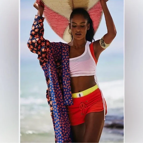 Free People Singin' In The Rain Printed Packable Jacket Raincoat - Picture 4 of 9